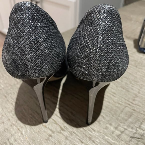 AUTHENTIC Jimmy Choo Gunmetal Glitter Pumps Women's 6.5 | 36.5 - EUC - Picture 15 of 16